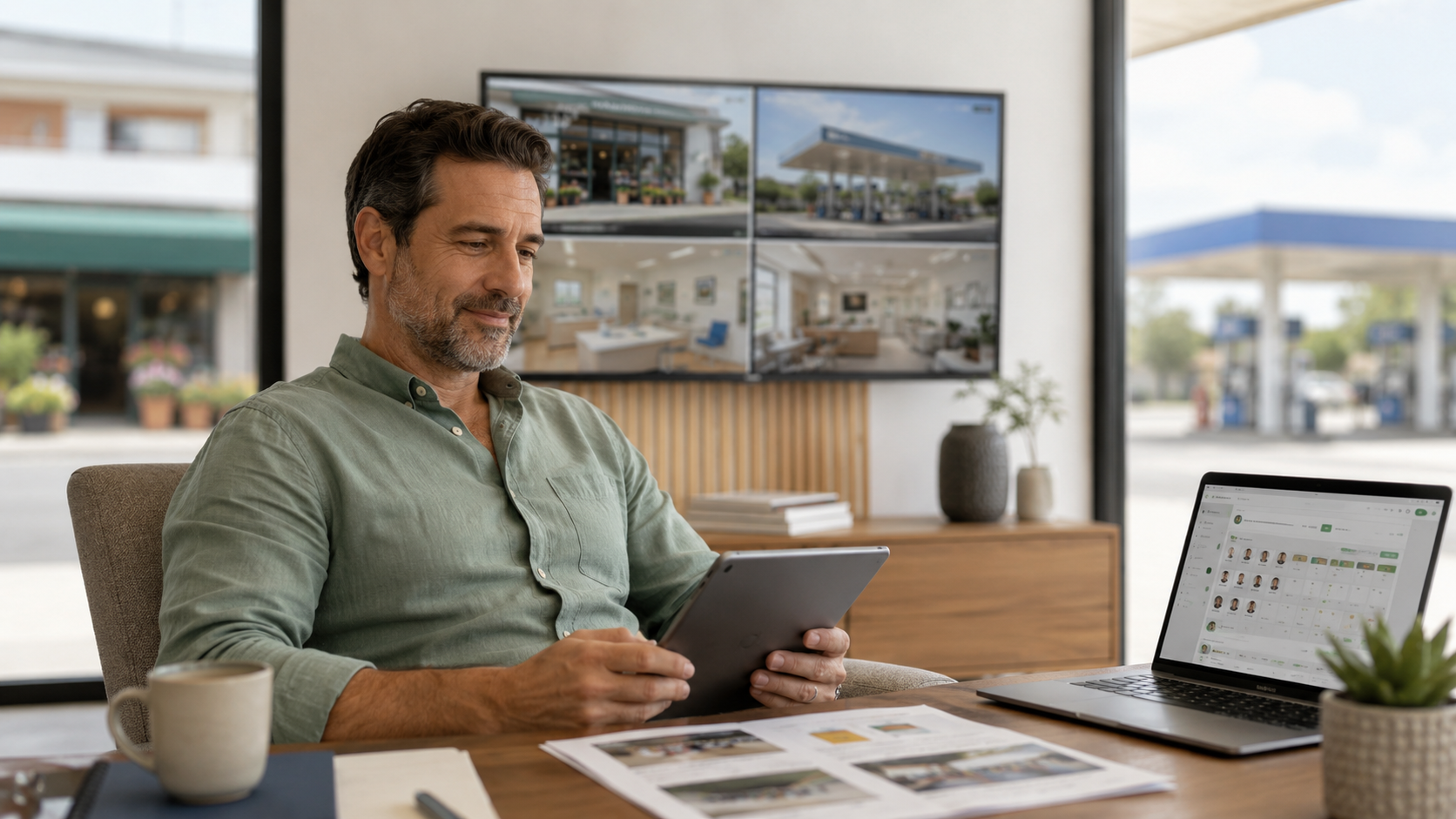 A business owner monitoring attendance across several locations.